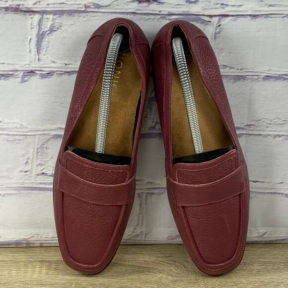 Vionic Sellah Shiraz Mauve Loafers Women's Size 8 Comfort Leather Slip On Shoes - Picture 6 of 8